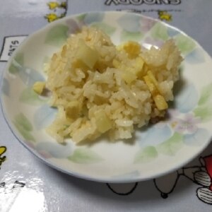 筍の醤油バター炒飯